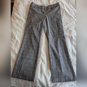 Loft petite 6 dress pants black white gray plaid